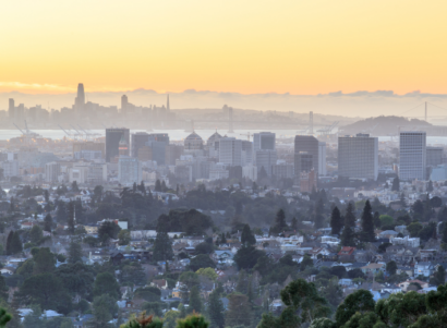 Image of Bay Area skyline from the East Bay