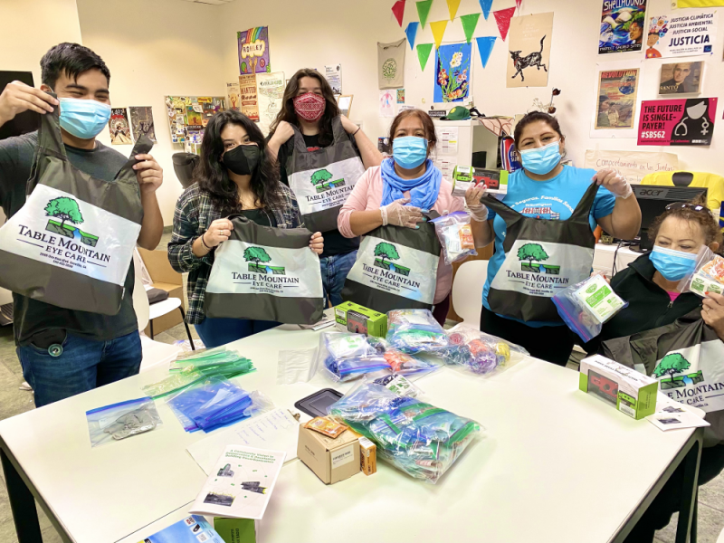 Luis and CARE Team members creating resilience kits, 2022. PC: Laura Gracia