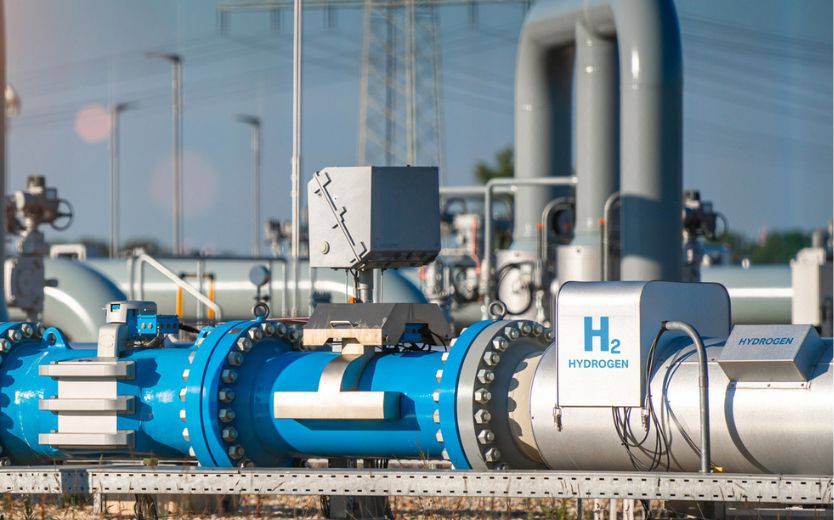 Image of hydrogen pipeline and related energy infrastructure